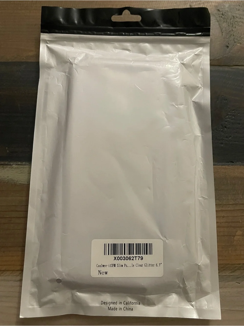 Coolwee iPhone 13 Pro Max Purple Clear Glitter Case NWT
